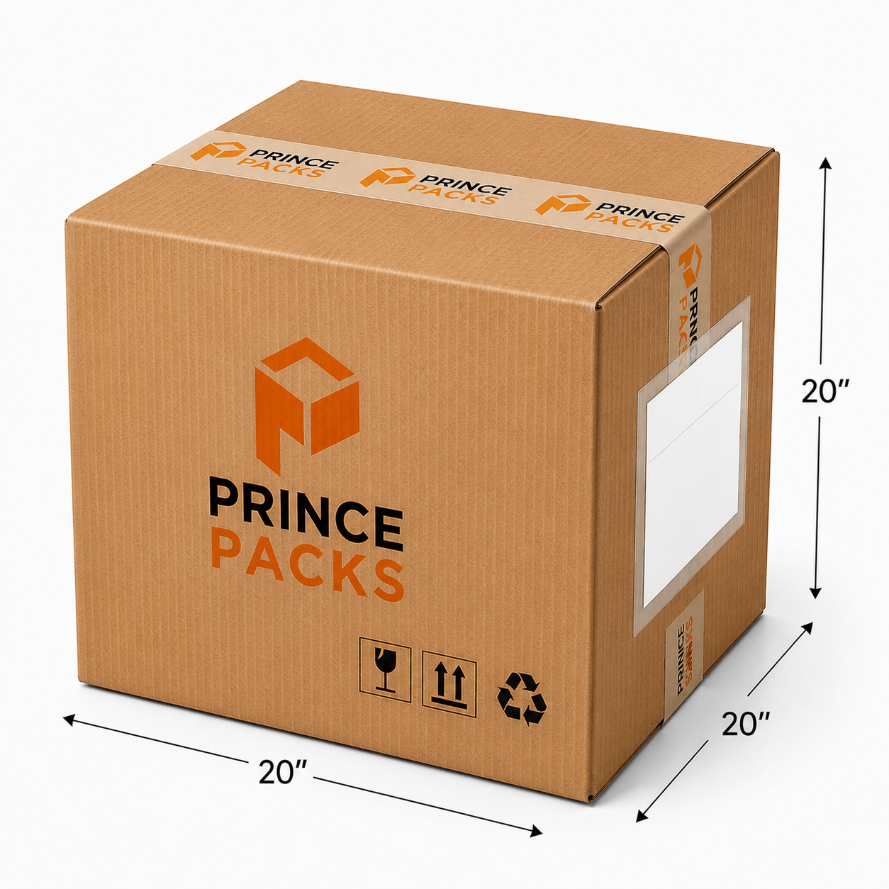 Large Cardboard Boxes for Packing & Shipping | Prince Packs | 20 x 20 x 20 Inch